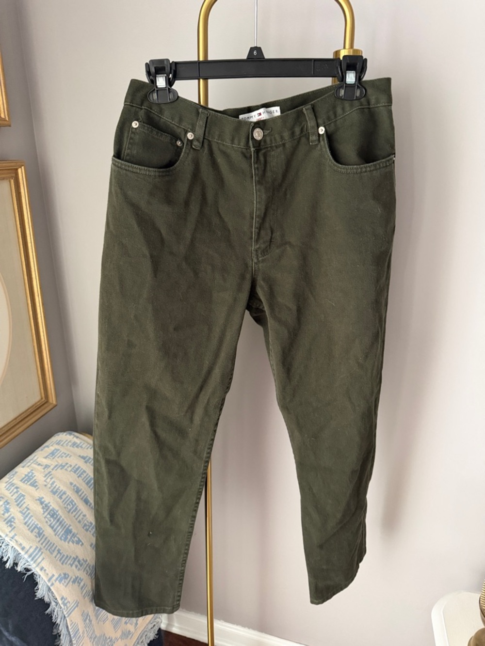Tommy Hilfiger Olive Green Boot Cut Jeans